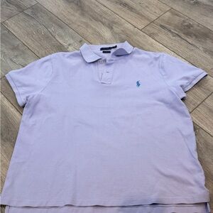 Ralph Lauren Lavender Polo with Blue Pony Embroidery